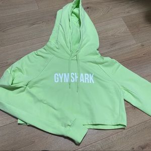 Gymshark Lime Green Workout Cropped Hoodie Sweater